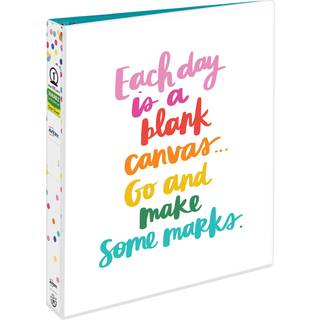 Avery + Amy Tangerine Designer Collection Binder 1 """" Round Rings 175-ark kapacitet Blank l?rred (28323)