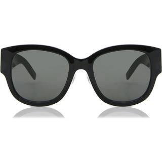 Saint Laurent SL M95/K Asian Fit 001 54 Solbriller Kvinder Black - Shiny Black - 54mm
