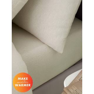 Catherine Lansfield Catherine Lansfield Cream Brushed 100% Cotton Fitted/Flat Sheet, Pillowcase Pack