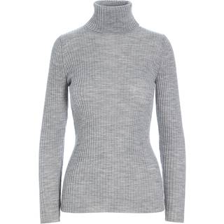 New Wool Rullekrave Sweater, Grey Melange, S