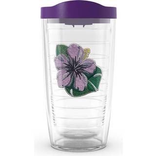 Tervis tropisk hibiscus -kollektion lavet i USA dobbeltv?gget isoleret tumbler rejsekop holder drikkevarer koldt og varmt 16oz tropisk lilla hibi
