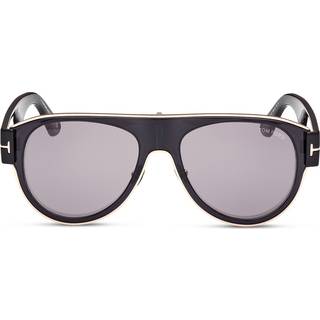 TOM FORD Unisex FT1074 LYLE-02 01C Solbriller Injiceret Sort Grå Pilot Normal Spejl