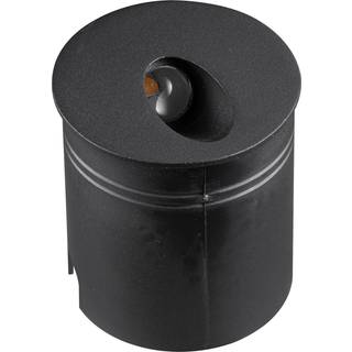 LED-indbygningslampe Aspen IP65, rund, sort