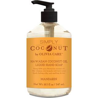 Olivia Care Liquid Hand Soap Mandarin & Coconut. Alle naturlige rensende kimbekæmpende fugtgivende håndvask til køkken og badeværelse - blid mild