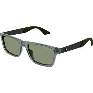 Montblanc Mand MB0299S 003 Solbriller Acetat Grå Grøn Firkantet