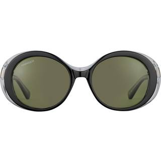 Serengeti Bacall SS541001 55 Solbriller Kvinder Black - Shiny Black Layer - 55mm