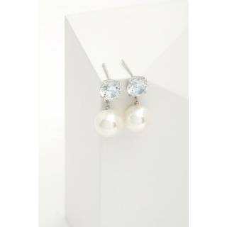 Next Sterling Silver Pearl Effect Drop Stud Earrings
