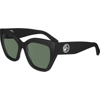 LONGCHAMP Kvinde LO741S 001 Solbriller Acetat Sort Grøn Sommerfugl Normal Normal