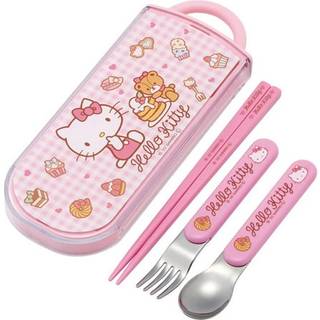 Hello Kitty Chopsticks & Spoon & Fork Set Sweety pink