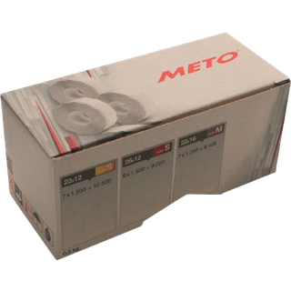 METO-etiketter 32x19 G1 hvid 5 ruller