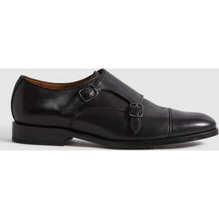Reiss Reiss Black Amalfi Leather Double Monk Strap Shoes