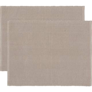 Linum Uni bordskåner 35x46 cm 2-pak Muldvarpebrun