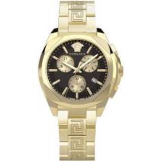 Versace VE3CA0723 Chrono Sort/Gul guldtonet stål Ø40 mm