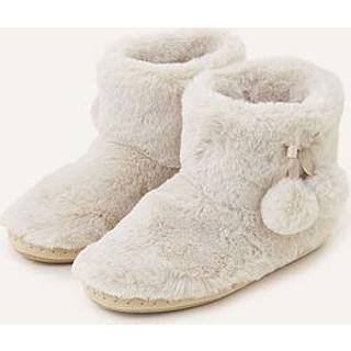 Accessorize Accessorize Cream Super Soft Slippers Boots