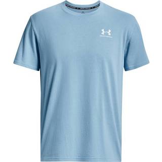 T-shirt Under Armour UA M LOGO EMB HEAVYWEIGHT SS-BLU 1373997-490 Størrelse L