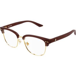 Montblanc MB0259OK Asian Fit 007 55 Briller Mænd Brun - Transparent Brown Gold - 55mm