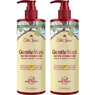 Old Spice Gentleman's Blend Super Hydration Hand & Body Lotion Eucalyptus & Coconut Cream 17.0 fl oz (pakke med 2)