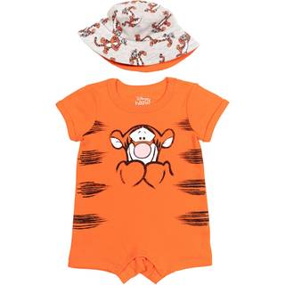 Disney Winnie The Pooh Tigger nyfødte baby drenge Romper og spand Sun Hat Orange 3-6 måneder
