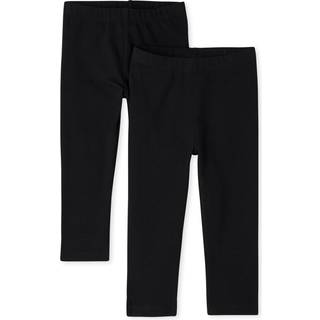 B?rnenes sted babypiger og sm?b?rn piger leggings sort/sort 2 pakke 12-18mos