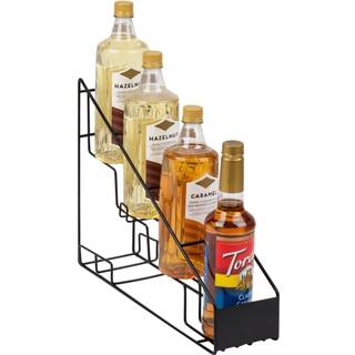 Mind Reader Coffee Sirup Station Coffee Bar tilbeh?r K?kken bordplade arrang?r metal 4.25 """" L x 17.25 """" W x 13 """" H sort