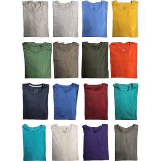 Milliardhats 12 pack plus st?rrelse m?nd bomuld t-shirt bulk stor h?j kort ?rme lette tees