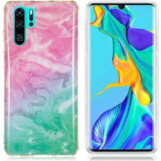 Huawei P30 Pro marmor mønster fleksibelt etui - Model F