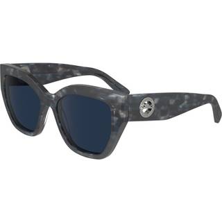 LONGCHAMP Kvinde LO741S 406 Solbriller Acetat Blå Blå Sommerfugl Normal Normal - Blå