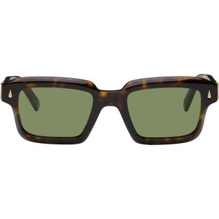 Retrosuperfuture Unisex VK2 Giardino 3627 Solbriller Acetat Havana Grøn Firkantet Normal
