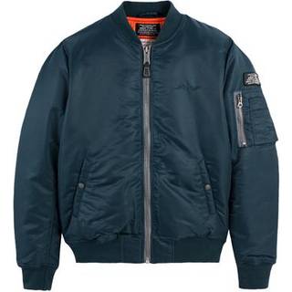 Schott Recycled Nylon MA-1 Bomberjakke Navy - L