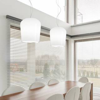 Casablanca Glas hængelampe Syss, dæmpbar, Hvid/opal, Stue/spisestue, Glas, Moderne