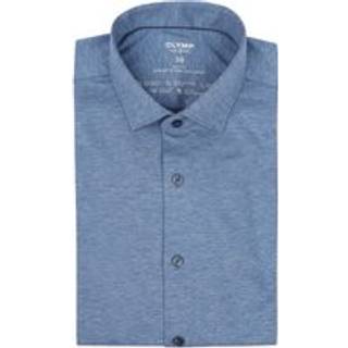 OLYMP Herren Hemd blau meliert