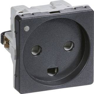 LK Fuga stikkontakt 1 modul m LED -lampe koksgrå