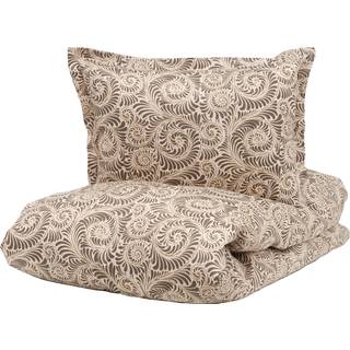 Borås Cotton sengetøj - 140x220 cm - Bianca Beige - Sengesæt i 100% bomuldssatin - Borås Cotton sengelinned