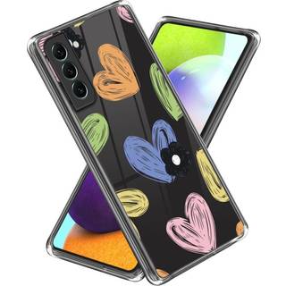 Samsung Galaxy S23 Fleksibelt Gennemsigtigt Cover m. Print - Farverig Kærlighed