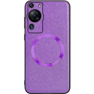 Huawei P60 Pro Plastik Bagside Cover m. Ru Tekstur - MagSafe Kompatibel - Lilla
