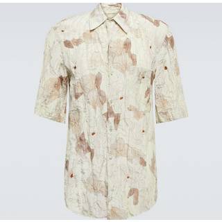 Lemaire Floral silk-blend bowling shirt - beige - EU 41