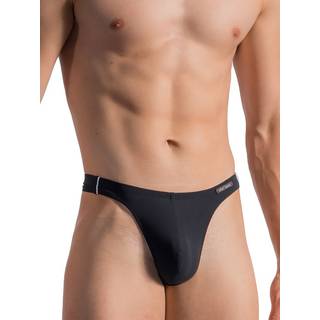 Olaf Benz Herren Badestring schwarz Mikrofaser unifarben