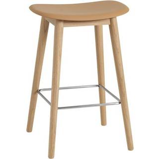 Muuto Fiber Barstol  Ochre Træ Uden Ryglæn | Muuto Variant: 65 cm