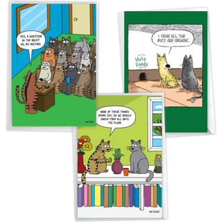 Nobleworks diverse 3 pakke katte humor f?dselsdagskortun