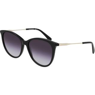 LONGCHAMP Kvinde LO746S 001 Solbriller Acetat Sort Grå Geometrisk Normal Normal