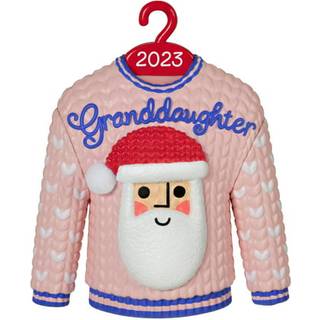 Hallmark keepsake Christmas Ornament 2023 barnebarn juletrøje familie gaver