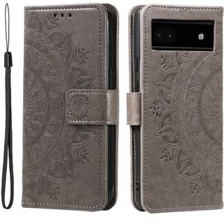 SKALO Google Pixel 7a Mandala Flip Cover - Grå