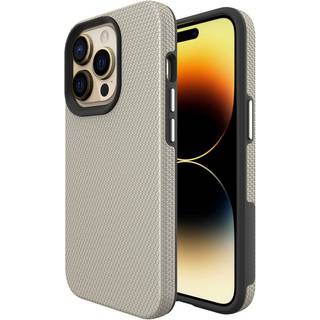 iPhone 15 Pro Plastik Håndværker Bagside Cover - Champagne Guld