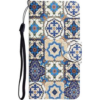 Samsung Galaxy A54 (5G) Læder Flip Cover m. Pung - Retro Totem