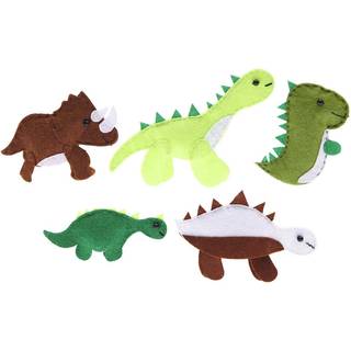 Bastelset Filz Fingerpuppen Dinosaurier 5 Stück
