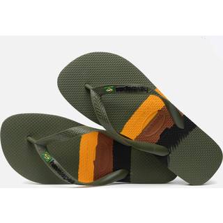 havaianas Herren Zehensandalen grün Gummi
