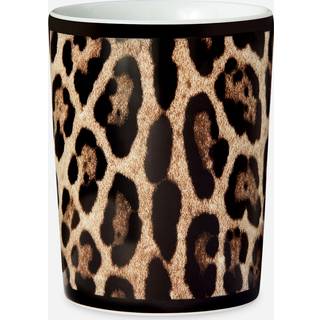 Dolce&Gabbana Casa Glassware - 'Leopardo' water cup in Multicolor 100%PORCELAIN