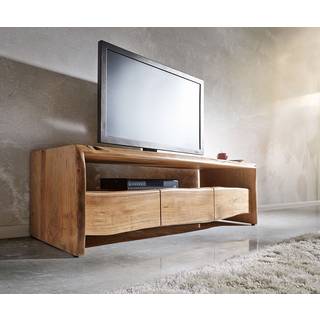 Lowboard Live-Edge 145 cm Akazie Natur Fach 3 Schübe