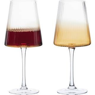 Anton Studio Designs Anton Studio Designs Set of 2 Amber Empire Wine Glasses