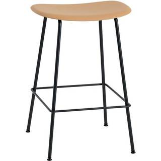 Muuto Fiber Barstol  Ochre Stål Uden Ryglæn | Muuto Variant: 65 cm